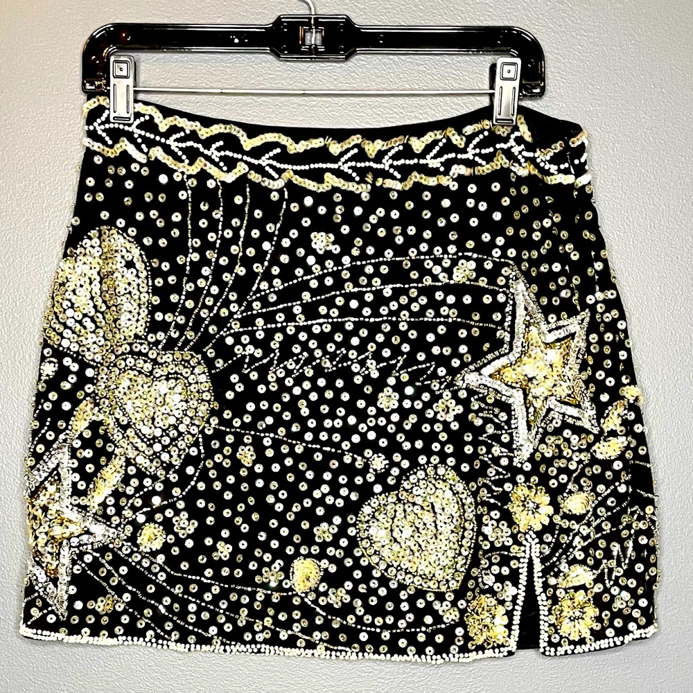 LOVESHACKFANCY Lani Embellished Sequin Skirt. 
New Years Eve Christmas Size 12